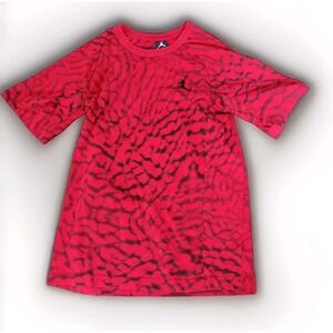 Nike Air Jordan Elephant Print Red T Shirt Mens Sz Small Jumpman Drifit Active